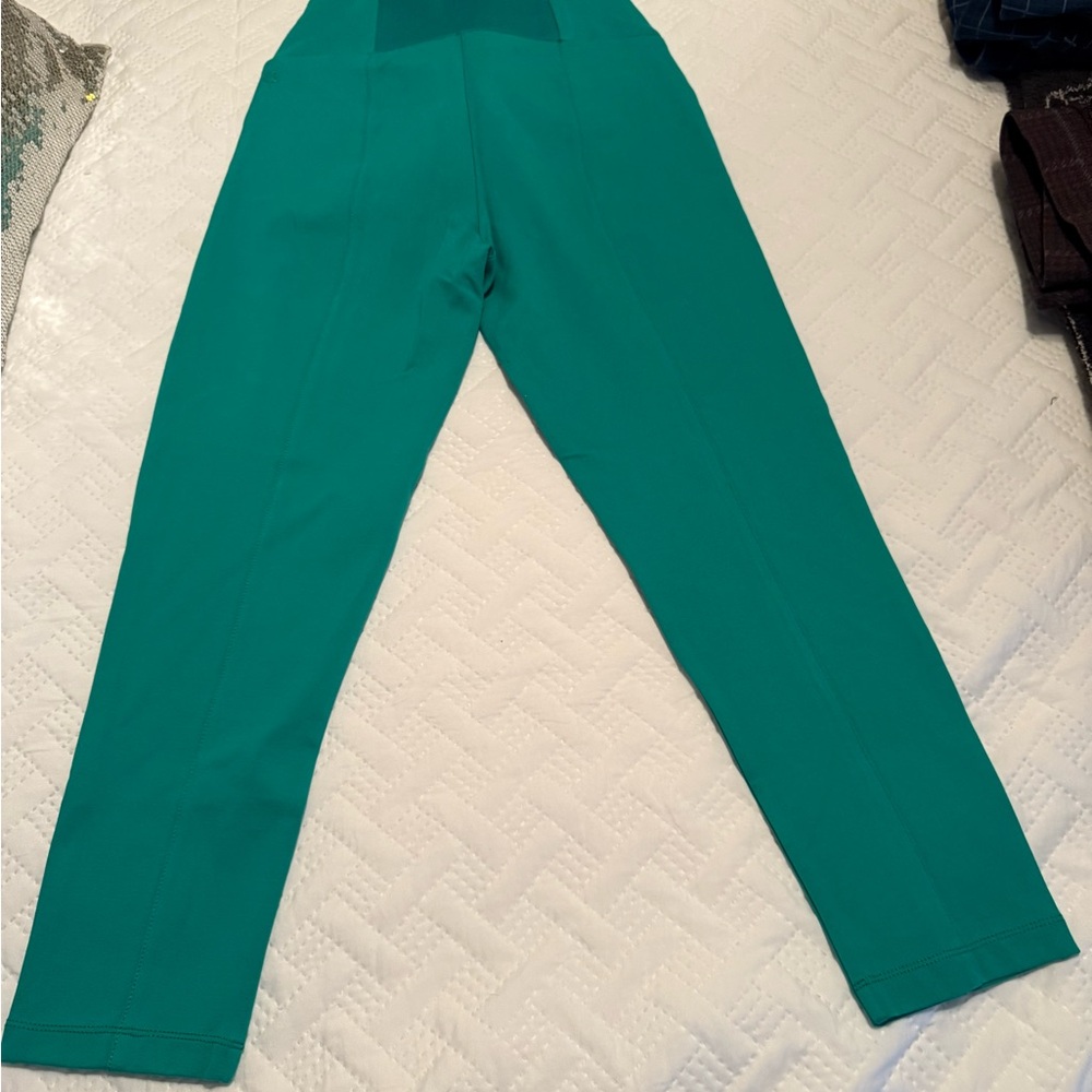 Betabrand Green Straight Leg Pants